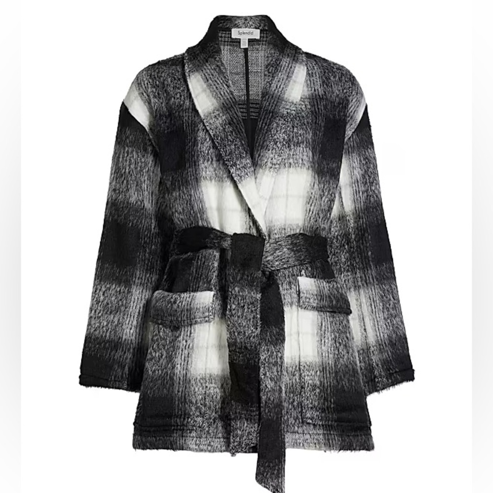 Splendid Plaid Belted Jacket